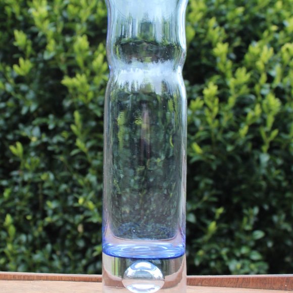 Bo Borgstrom Aseda Glassbruk Sweden Blue Glass Bamboo Vase excellent - Picture 7 of 8